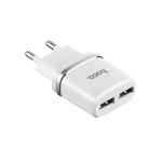 Wall charger “C12 Smart” EU plug double USB charging adapter