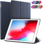 Picture of iPad Mini 5 case, ROARTZ Blue Slim Fit Smart Rubber Coated Folio Case Hard Cover Light-Weight Wake/Sleep for Apple iPad Mini 5th Generation 2019 Model A2133 A2124 A2126 7.9-inch Display